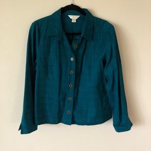 Christopher & banks super lightweight teal jacket